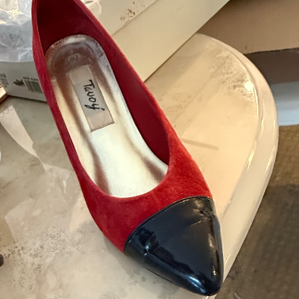 Elegant Red and Black Heels